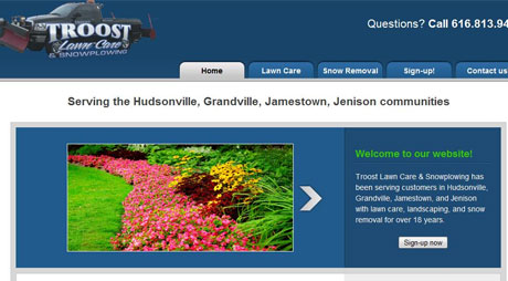 grand rapids lawn care web design